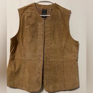 Outbrook Ladies’ Leather Vest XL Tan